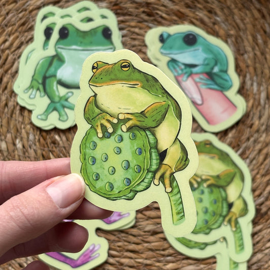 Frog - Postcard & Sticker set